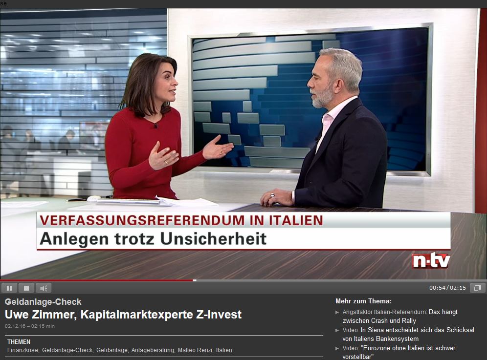 Geldanlage Check Bei N Tv Uwe Zimmer